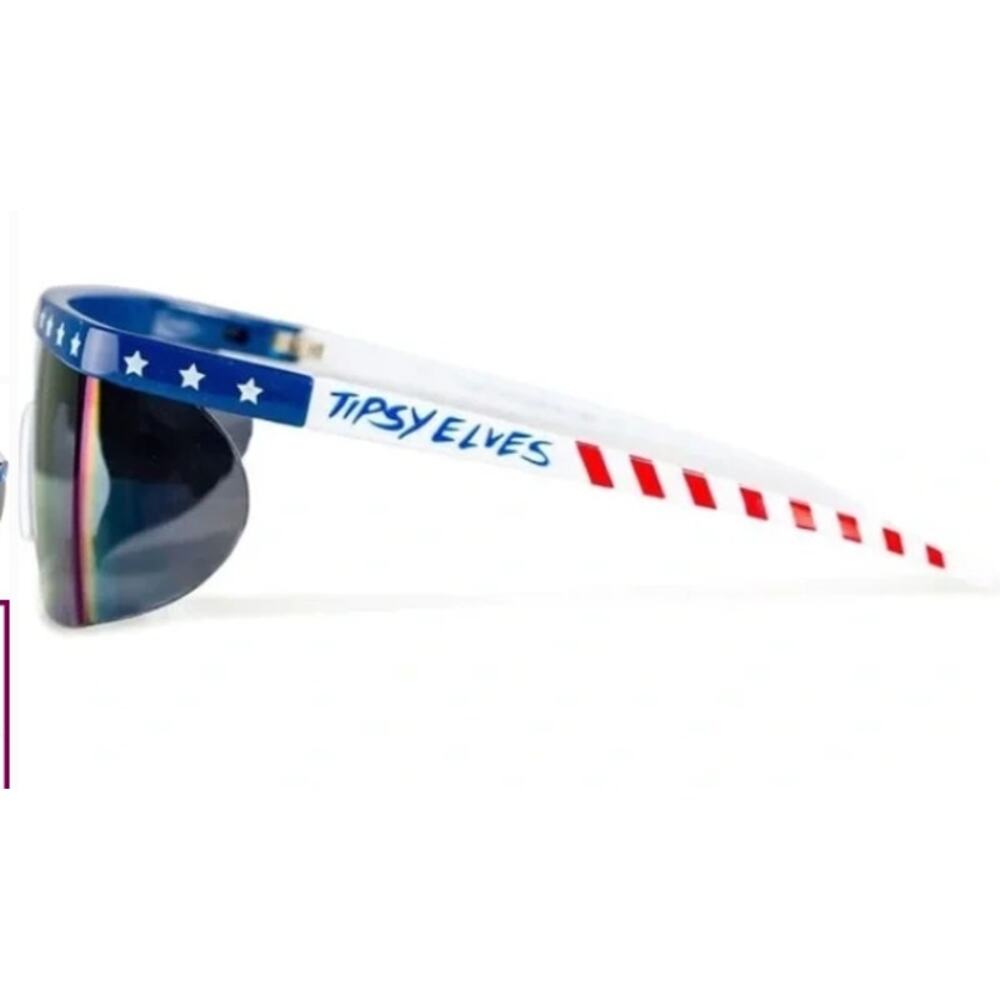 Tipsy Elves Say Can You See Patriotic Sunglasses, Stars & Stripes, Unisex NWT - Picture 3 of 6